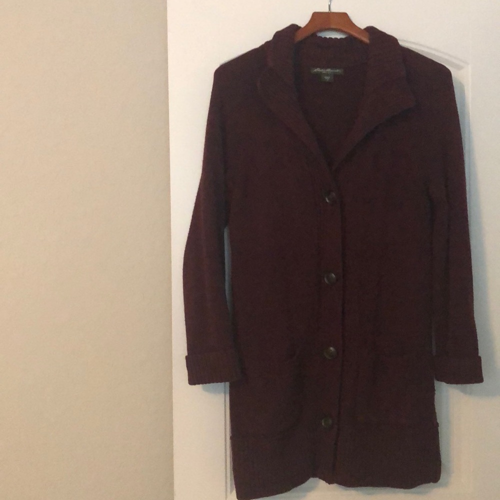 Eddie Bauer long cardigan sweater